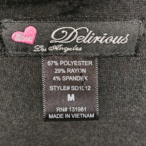 3/$25 Delirious | Gray & Black Striped Mini Dress with Black Coverup size Medium - Picture 4 of 8